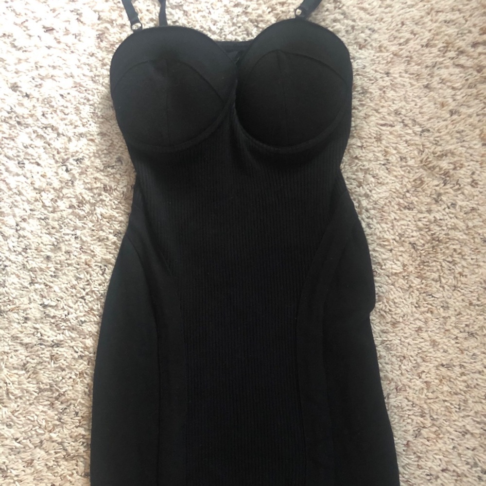 Sexy black mini cocktail dress